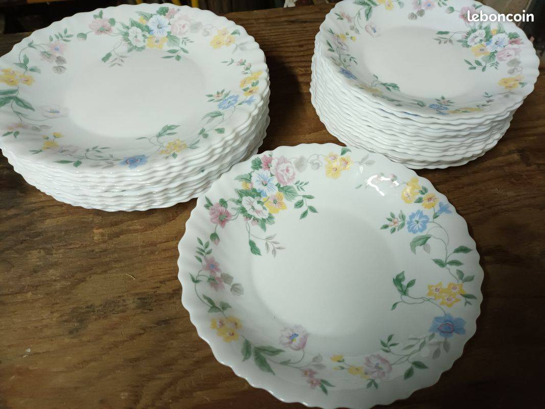 Partie de service Arcopal fleuri