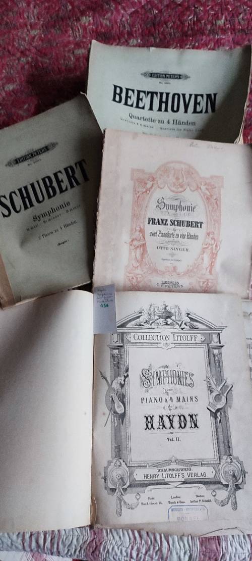 Partitions musicales pour piano : Beethoven, Haydn, Schubert et César Franck
