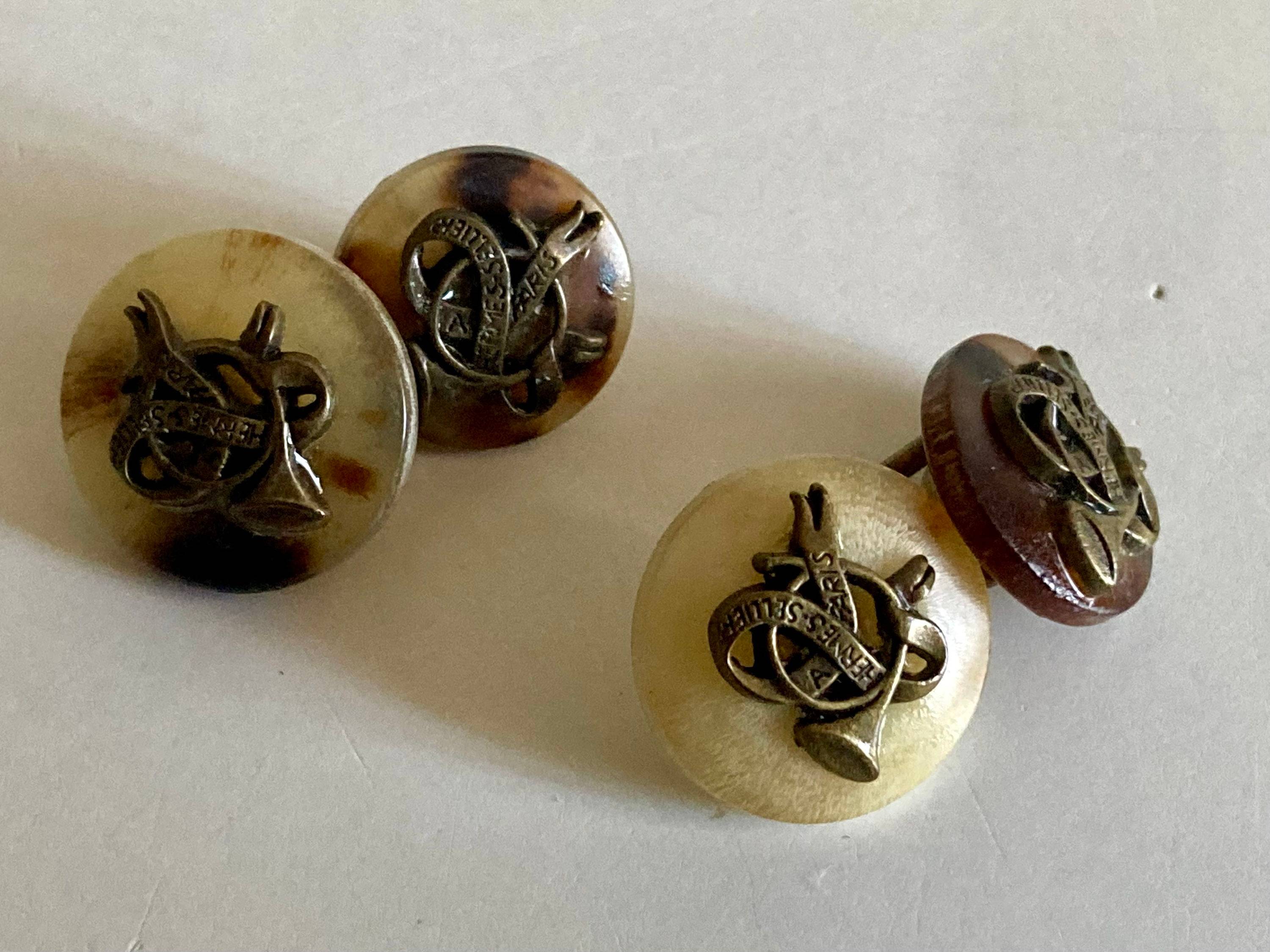 Vends boutons de manchette Hermès cor de chasse