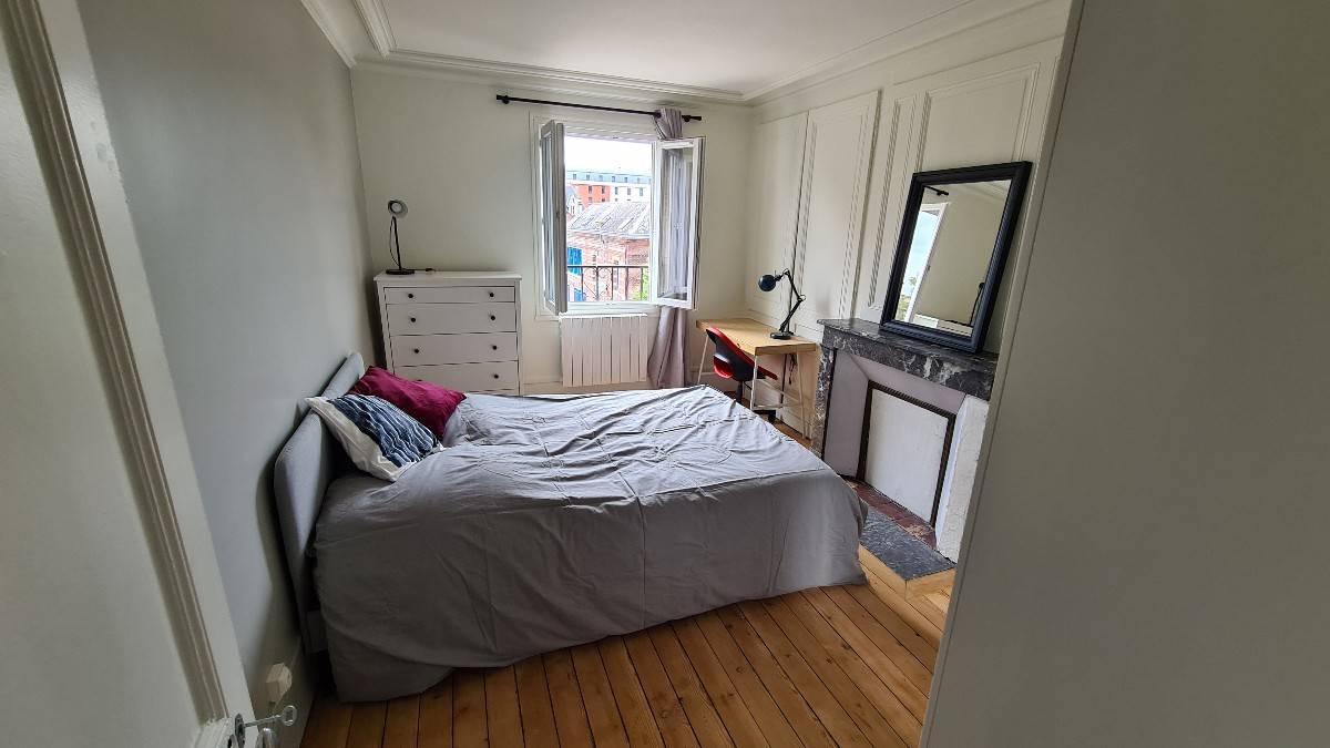 Loue Chambre 14m² dans appartement en colocation 60m² Rouen Pasteur - 2 min Fac de droit - refait à neuf