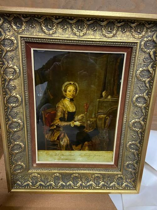 Peinture fixée sous verre