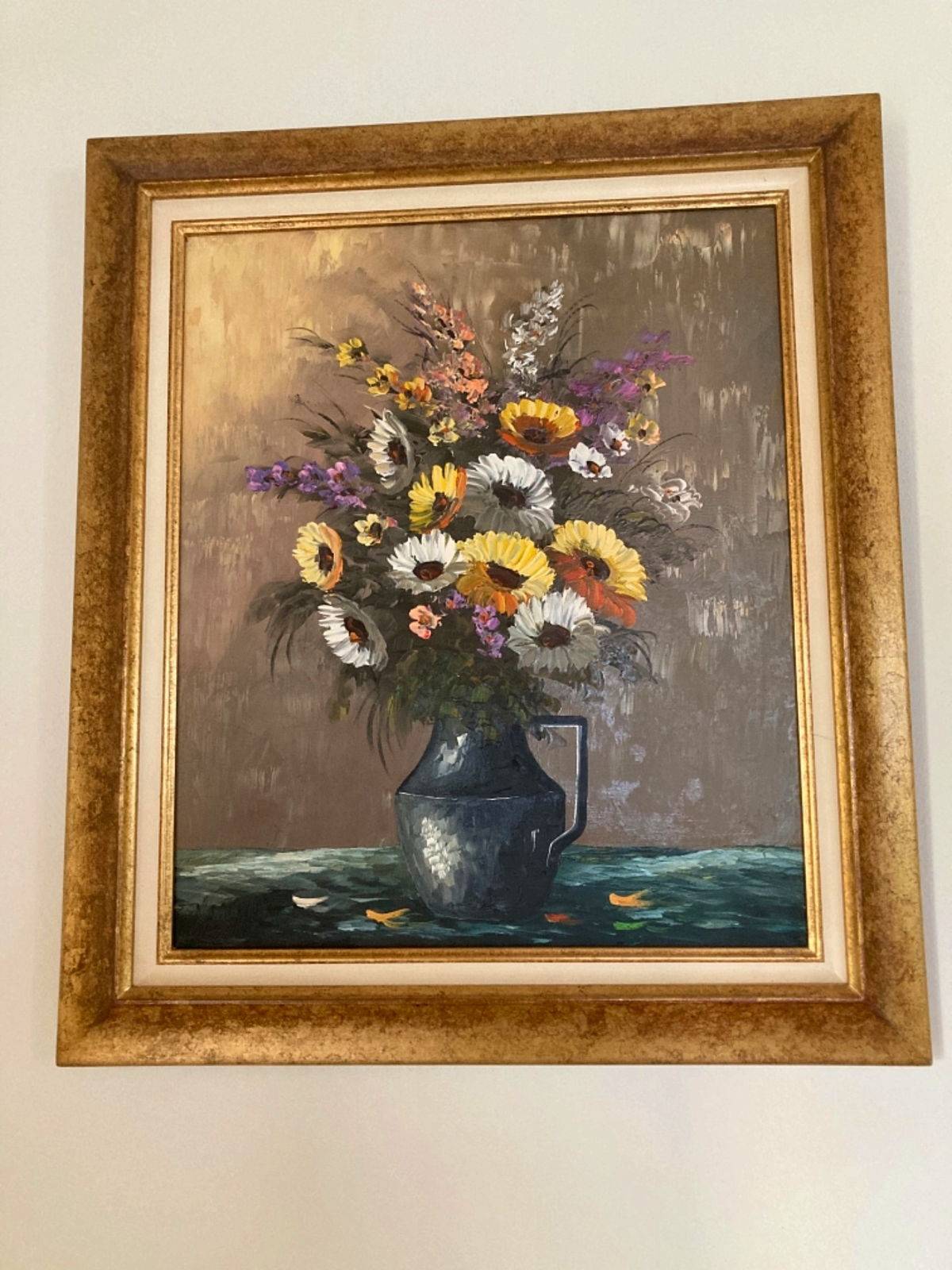 Peinture à l’huile sur toile signée