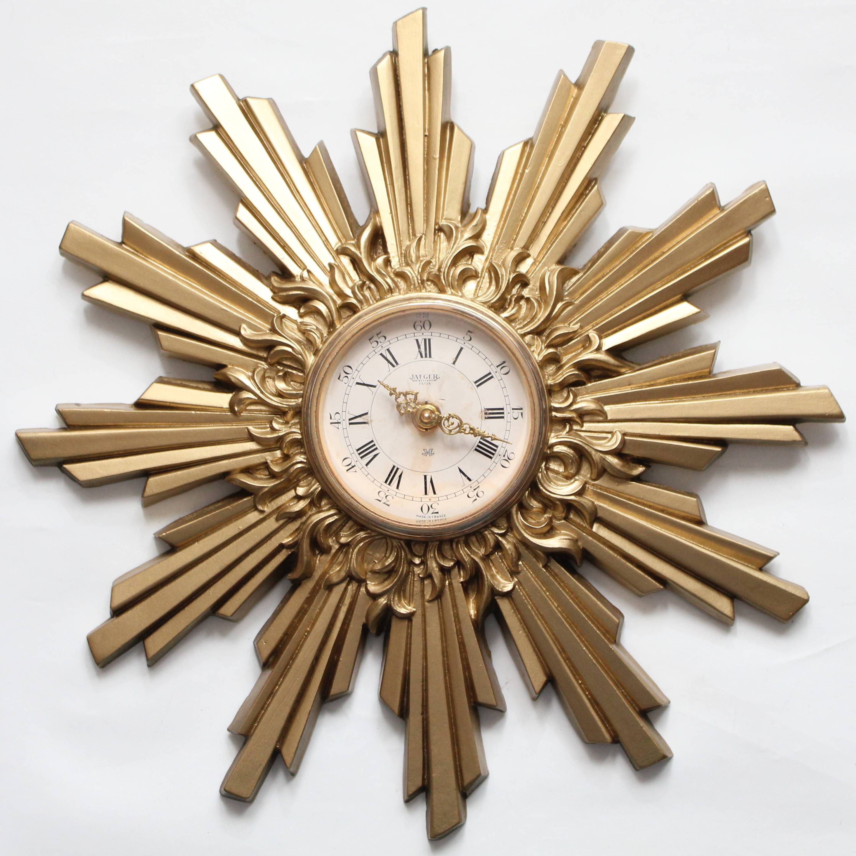 Pendule soleil Jaeger Electronic Paris Lic ATO vintage 50