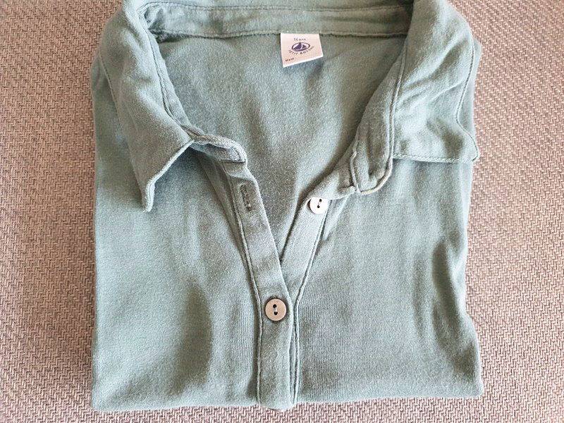 Polo bleu-vert Petit Bateau 16 ans