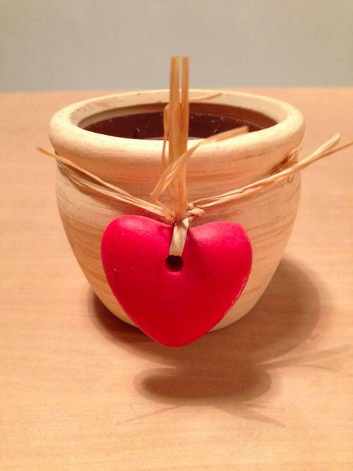 Petit cache pot avec coeur