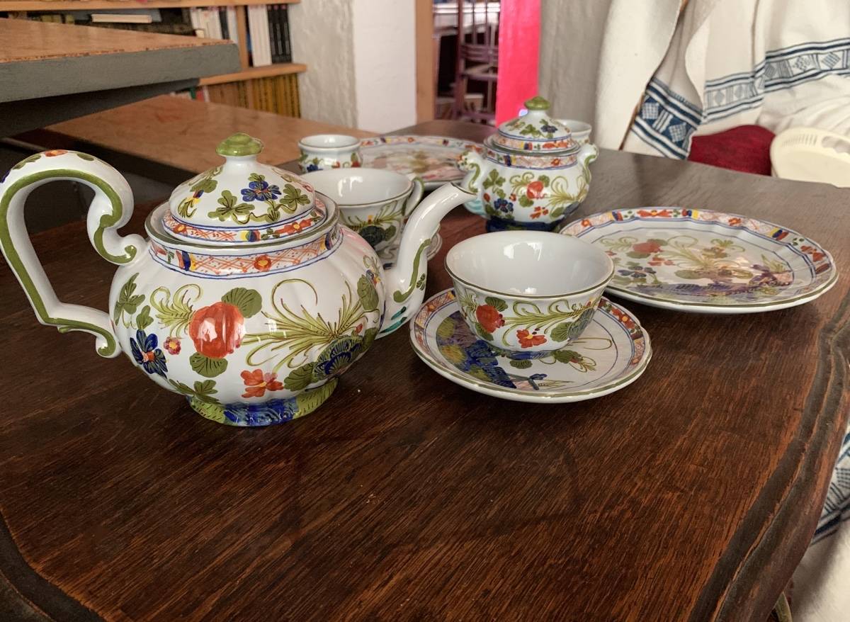 Petit déjeuner pour 2 - céramique italienne Cacf Faenza