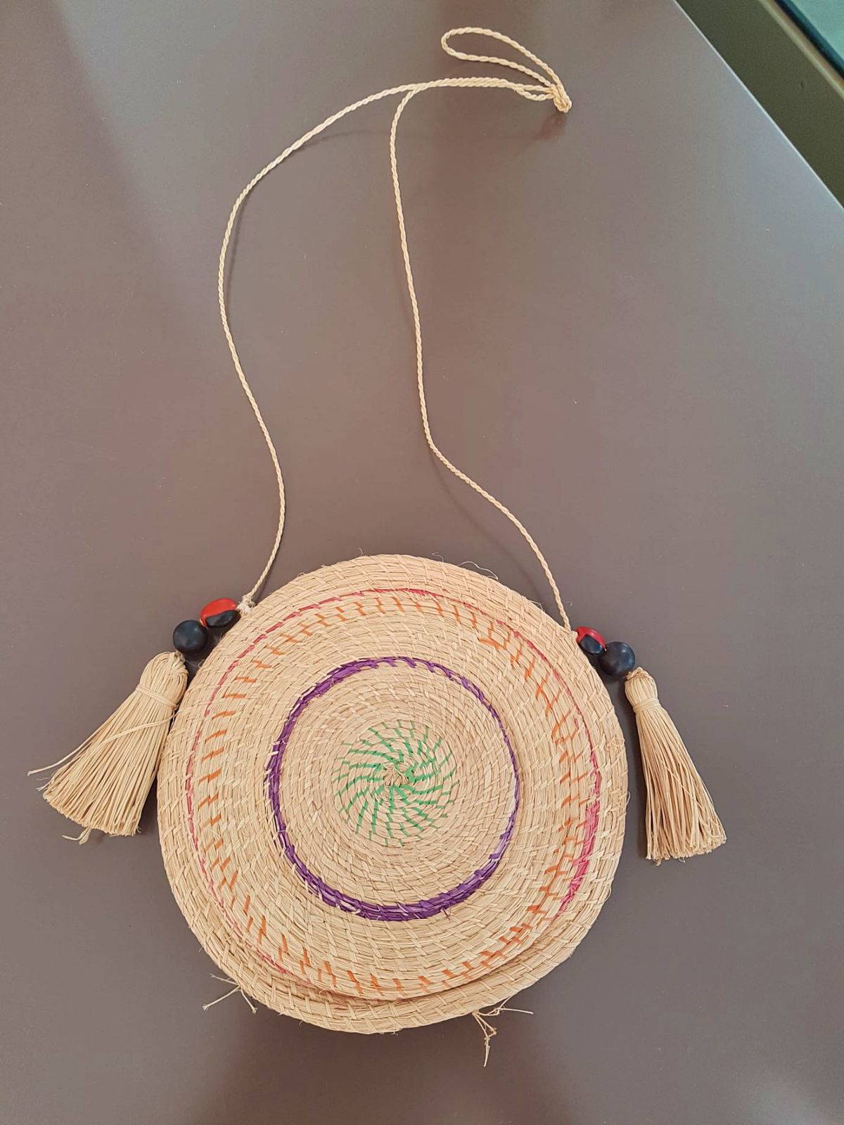 Petit sac en paille artisanal