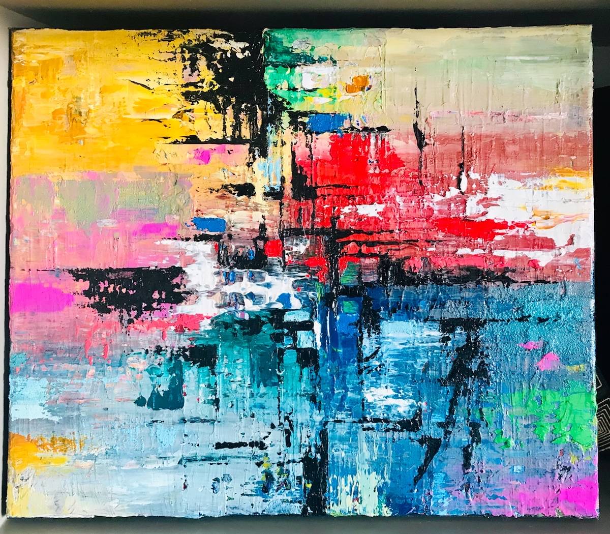Peintures | Tableau huile sur toile Bateaux, SA - Antiquités