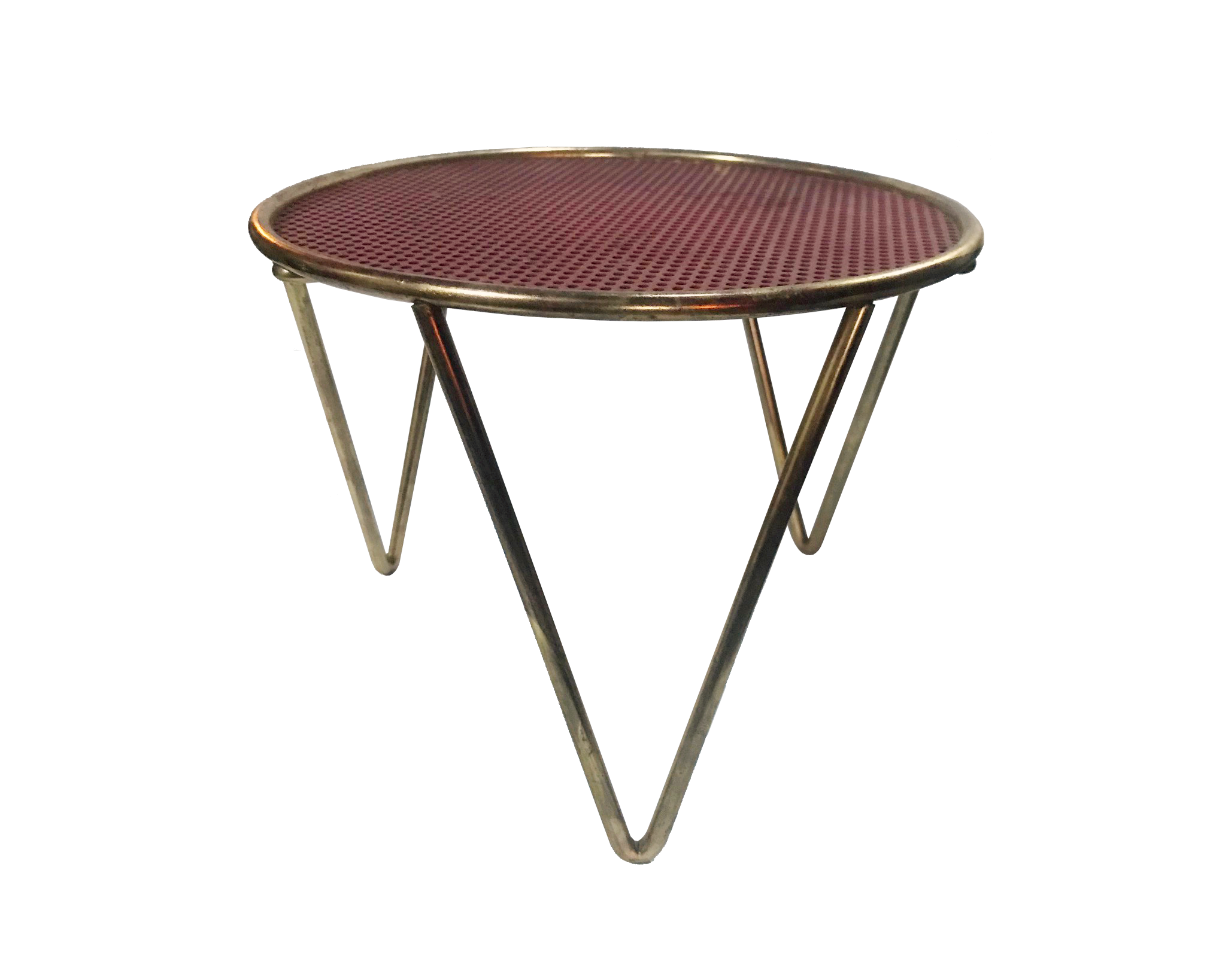 Petite Table Basse • Jardinière • Laiton Massif • Attr. Mathieu Matégot • 1950