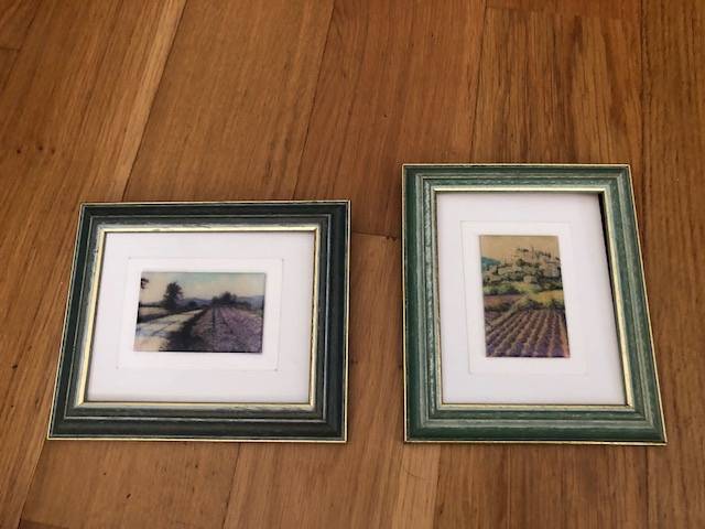 Vends lot de 2 petits cadres - Paysages provençaux