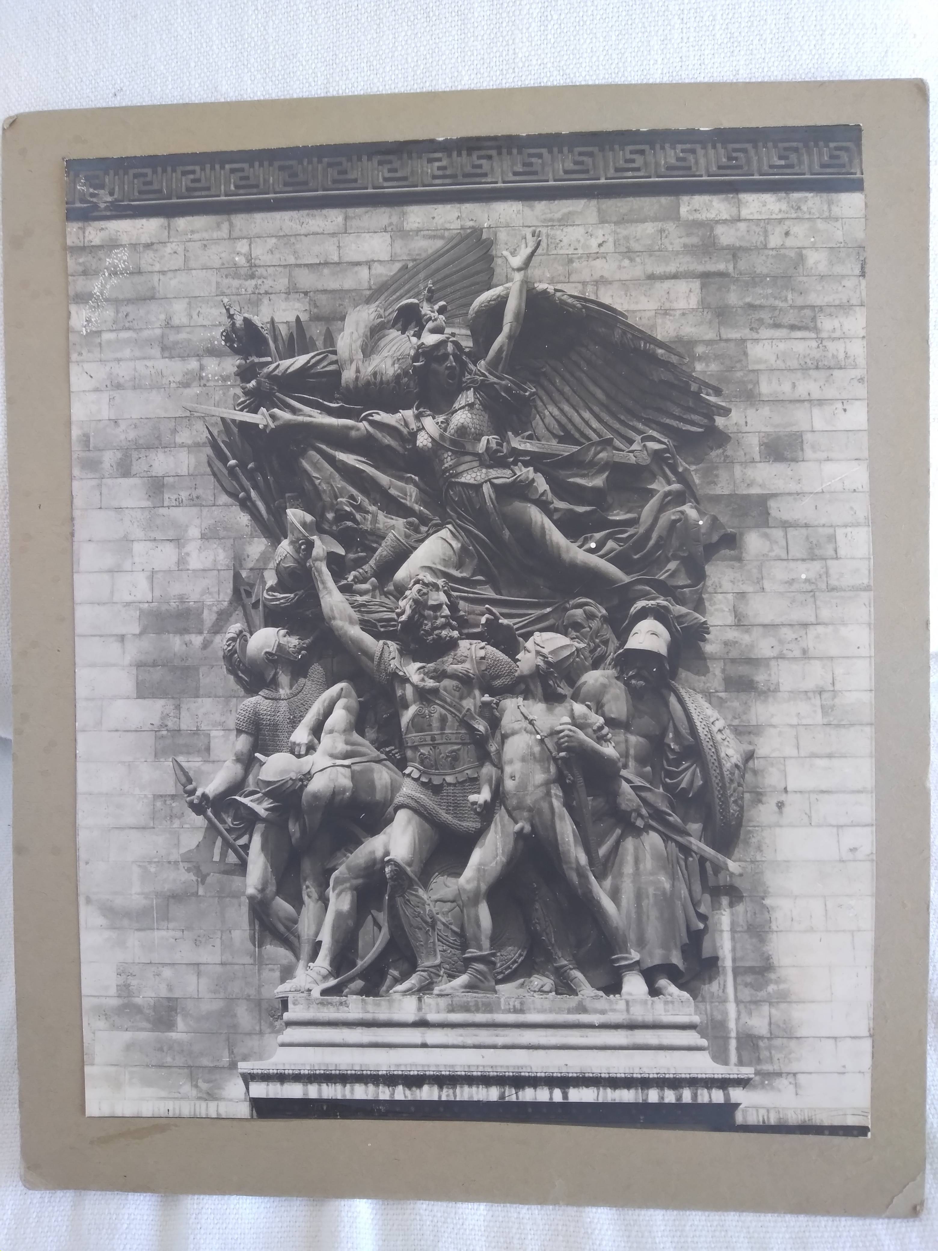 Photo ancienne, Arc de triomphe, départ des volontaires de 1792