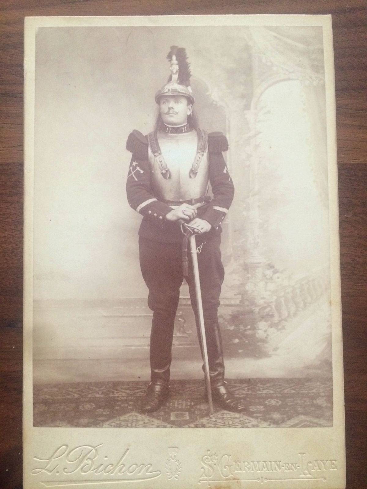 Vends photo de sapeur-cuirassier