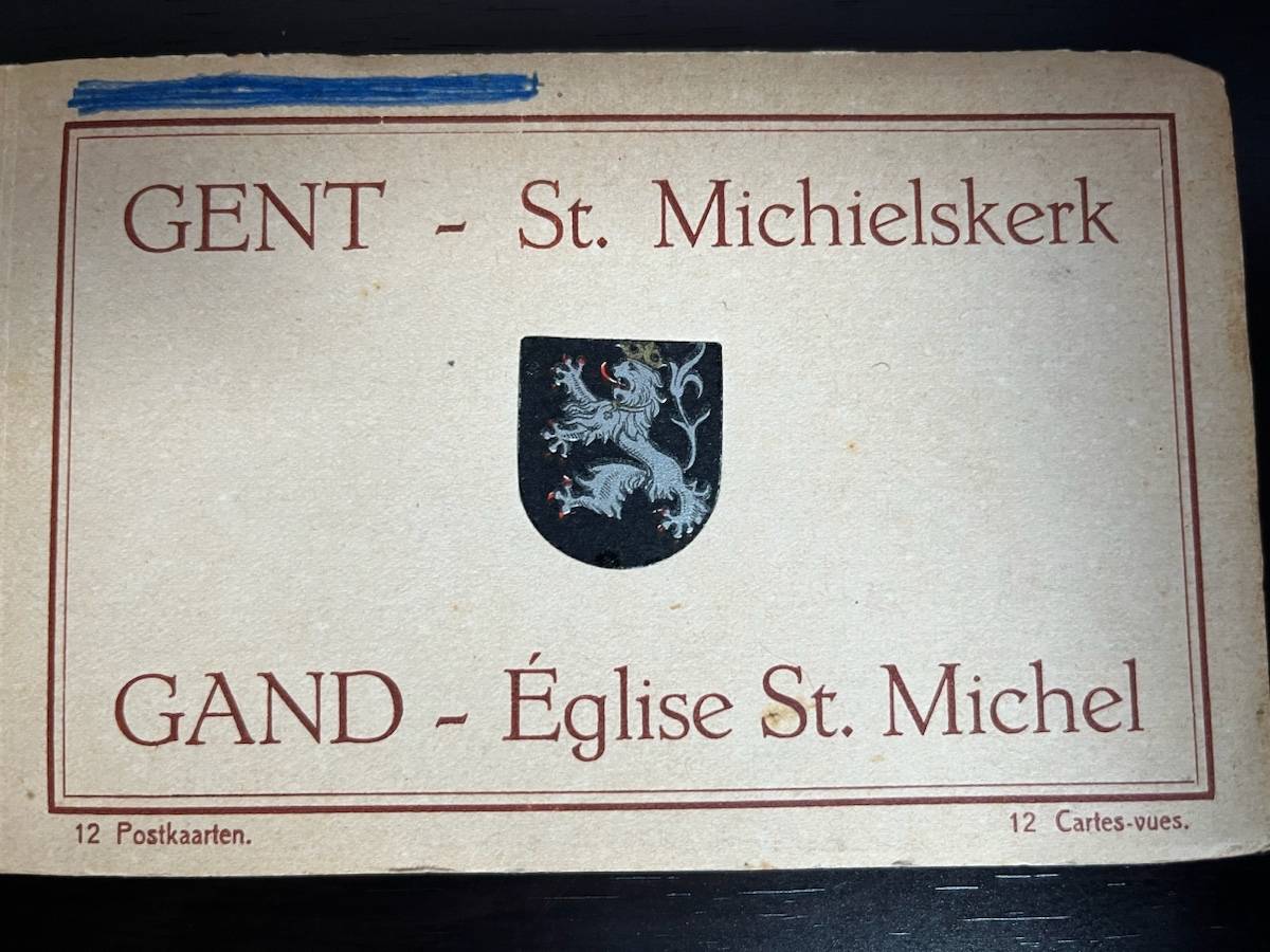 12 cartes postales de l’église St Michel de Gand (Gent) 1920