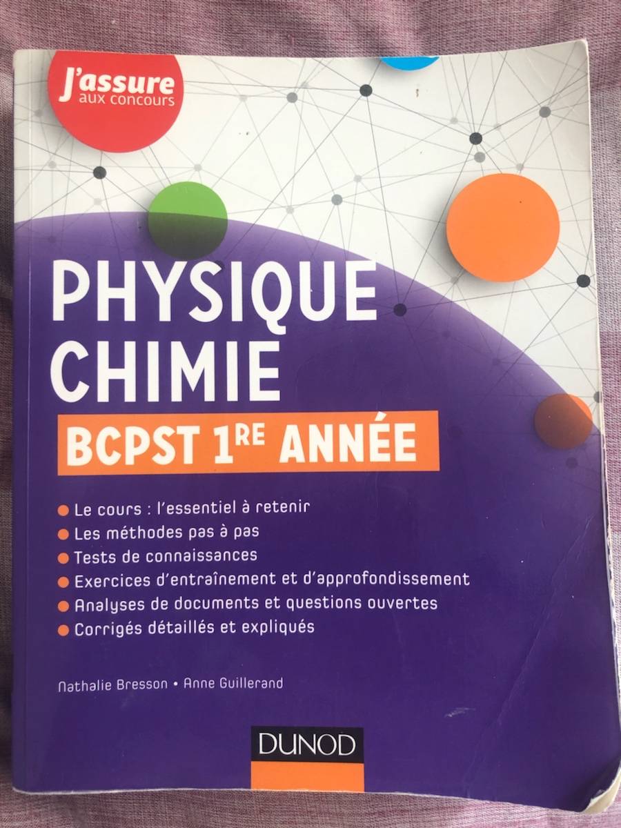 Physique-chimie BCPST 1 sur Gens de Confiance
