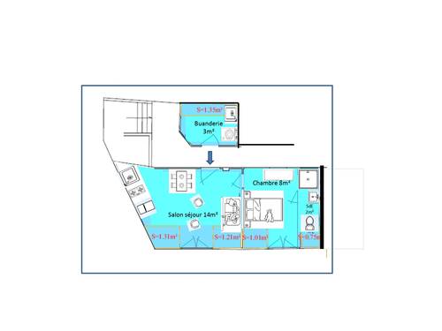 Loue appartement 33m² meublé 2 pièces plein centre Nantes