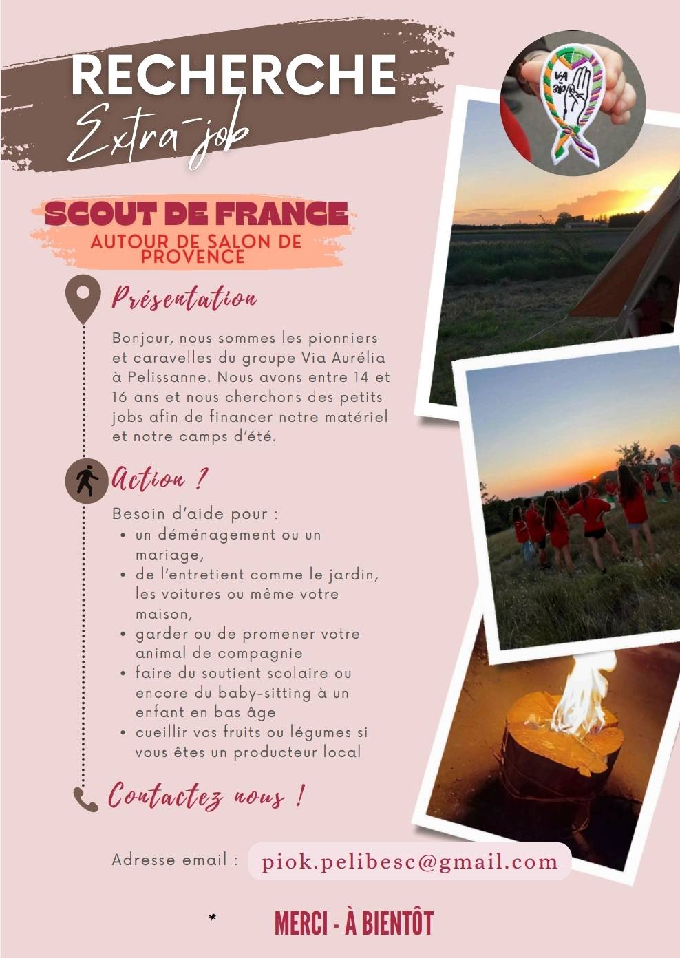 Les pionniers et caravelles du groupe Via Aurélia à Pelissanne vous