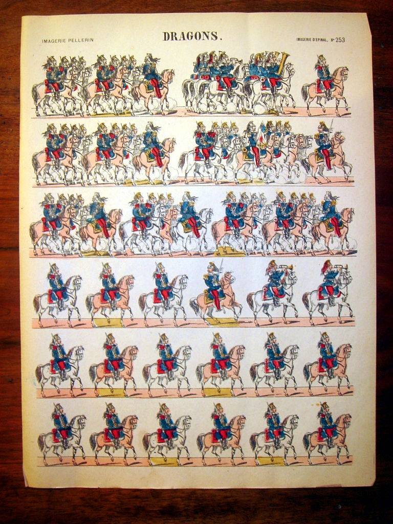 Planches image d’Épinal militaire XIX° S. - Couleur
