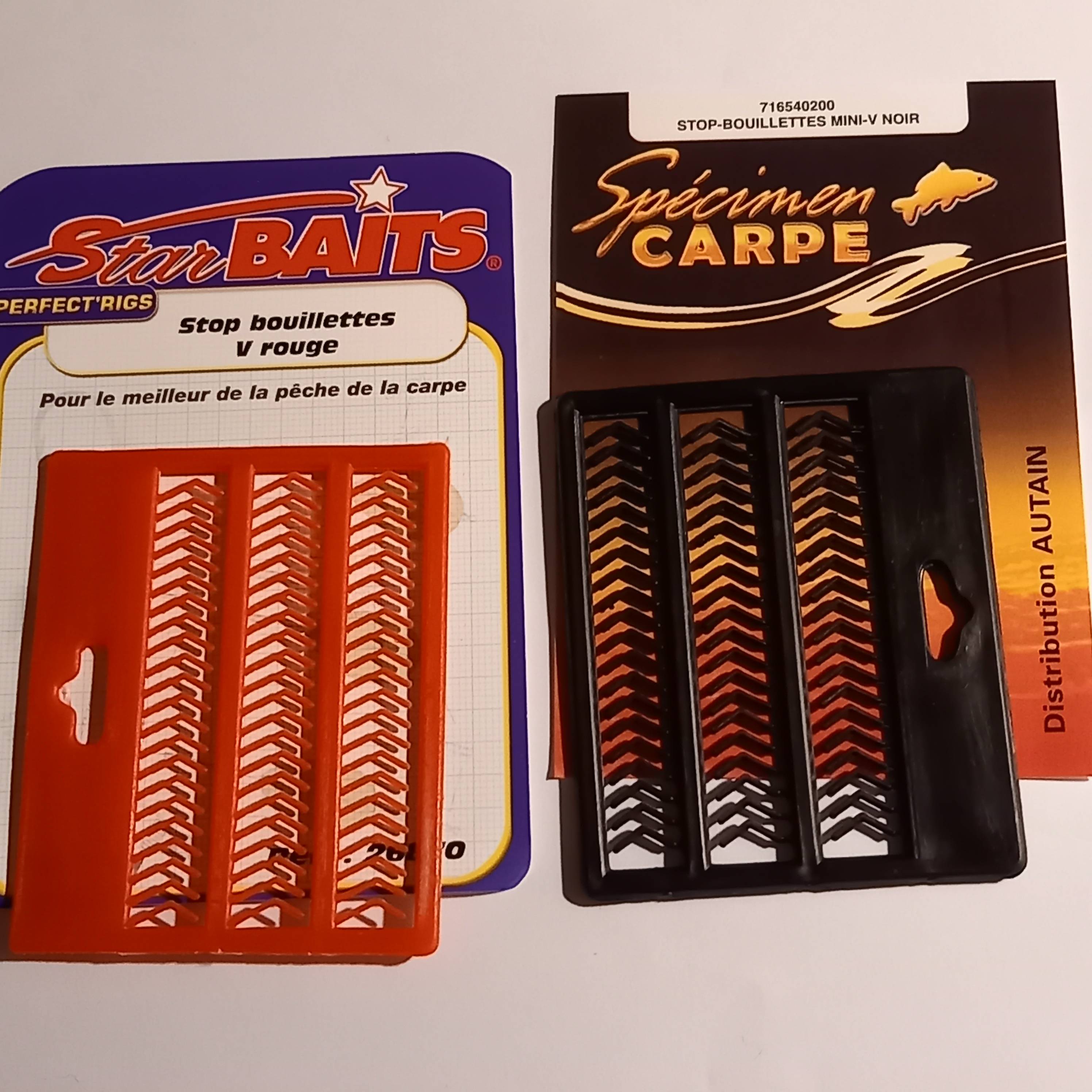 Lot de 2 Plaques de stop bouillettes carpe Miniv Autain, rouge et