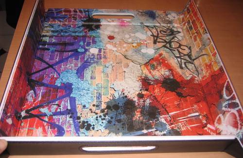 Plateau pliable motifs graffitis neuf