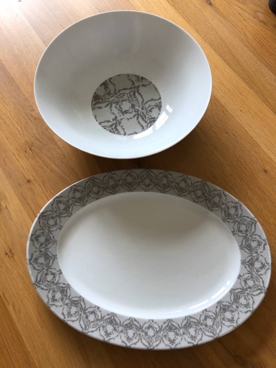 Lot 2 plats de service Sabre