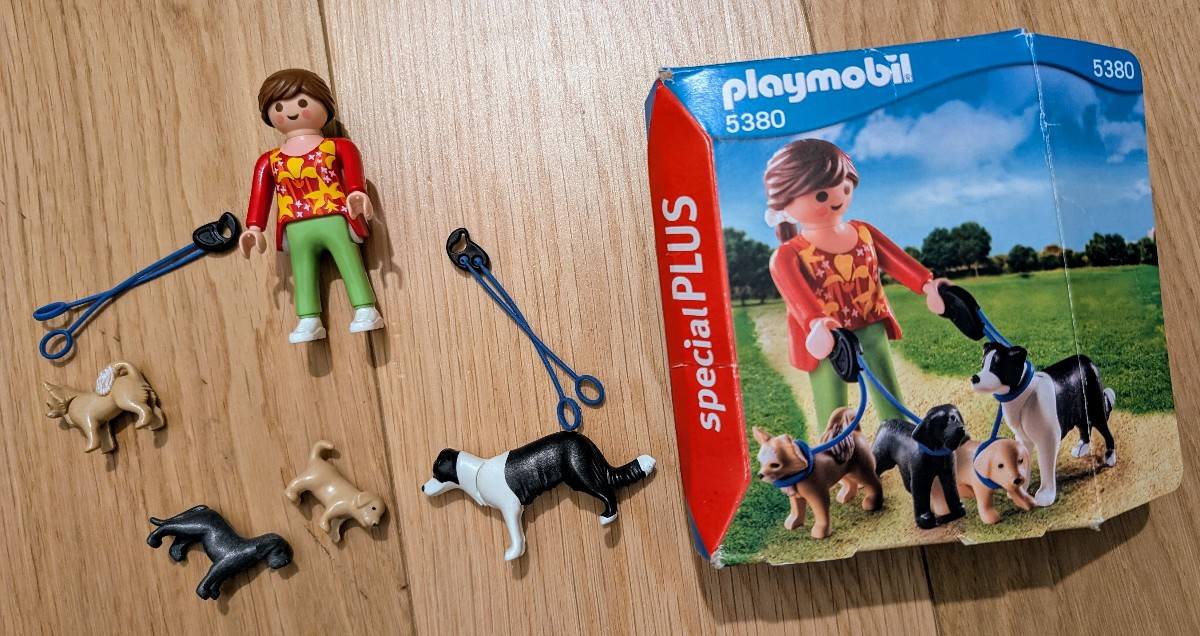 Playmobil 5380 Éleveuse de chiens - Petsitter COMPLET en excellent état avec boîte