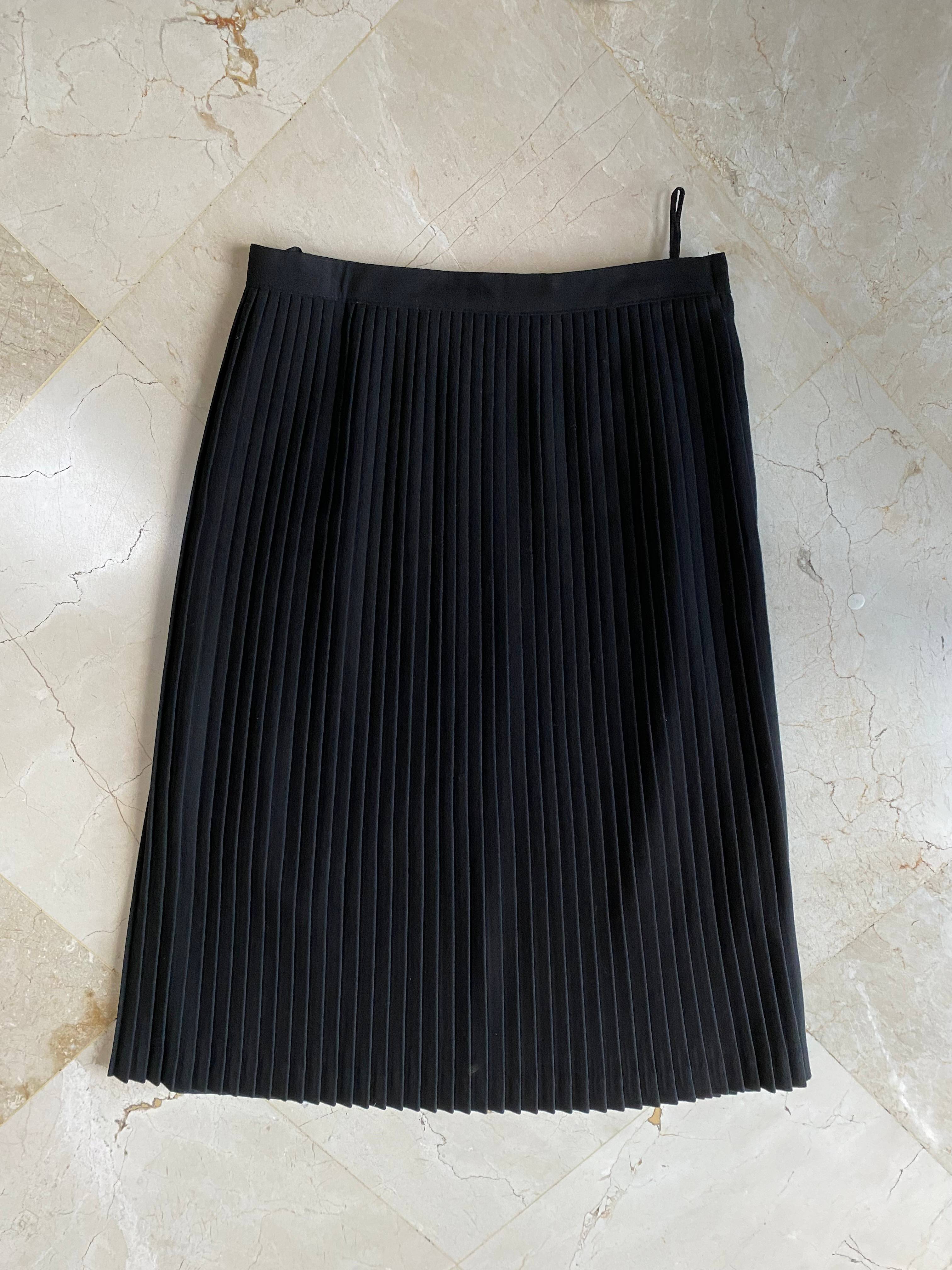 Jupe Plissée Noire Jigsaw - Femme Taille 8 - Courte - Polyester - État Excellent