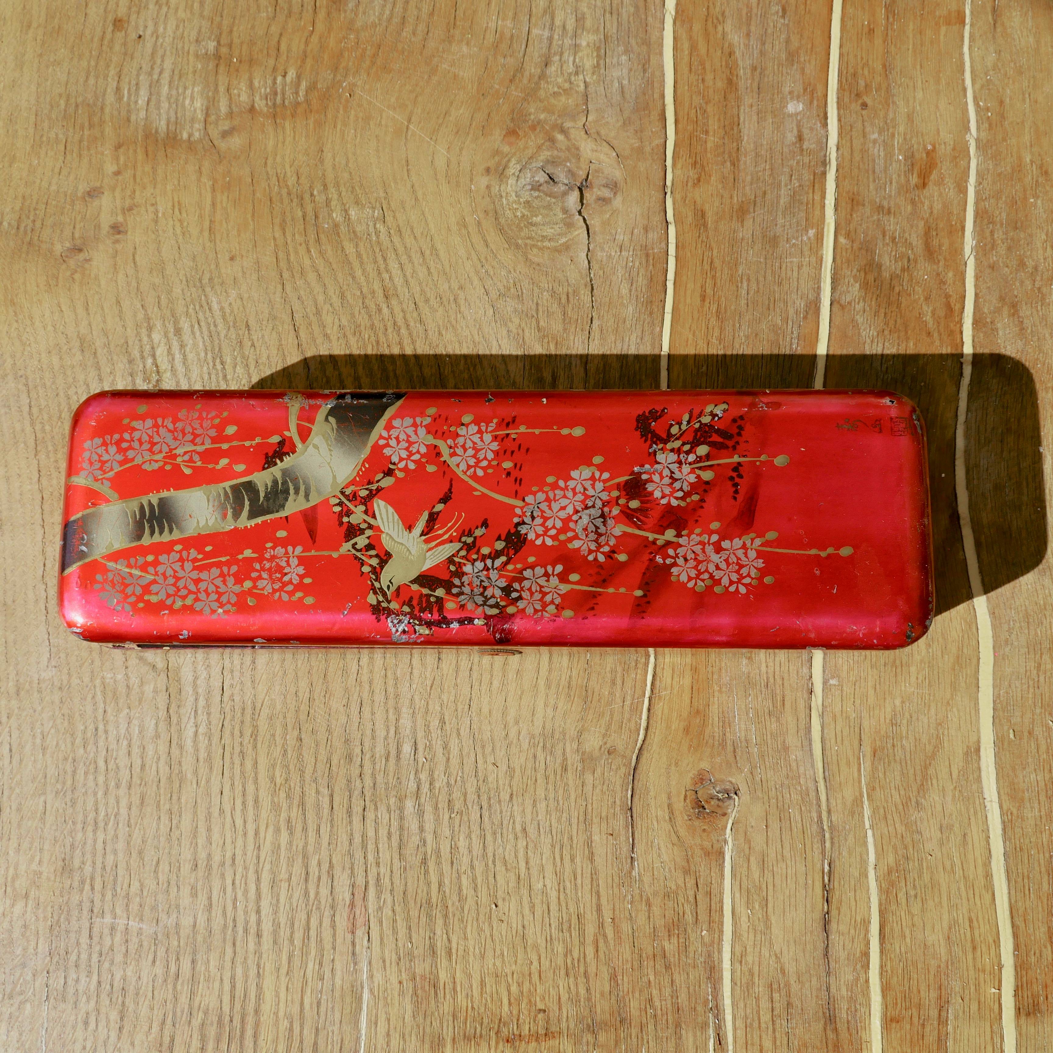 Plumier japonais bois ancien