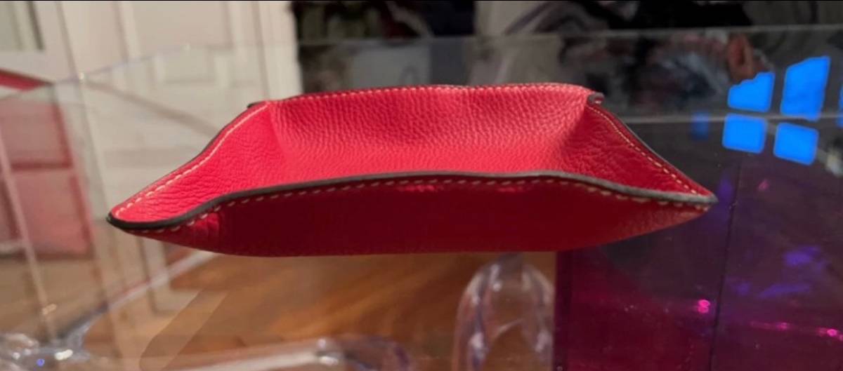 Vide-poches en véritable cuir malléable