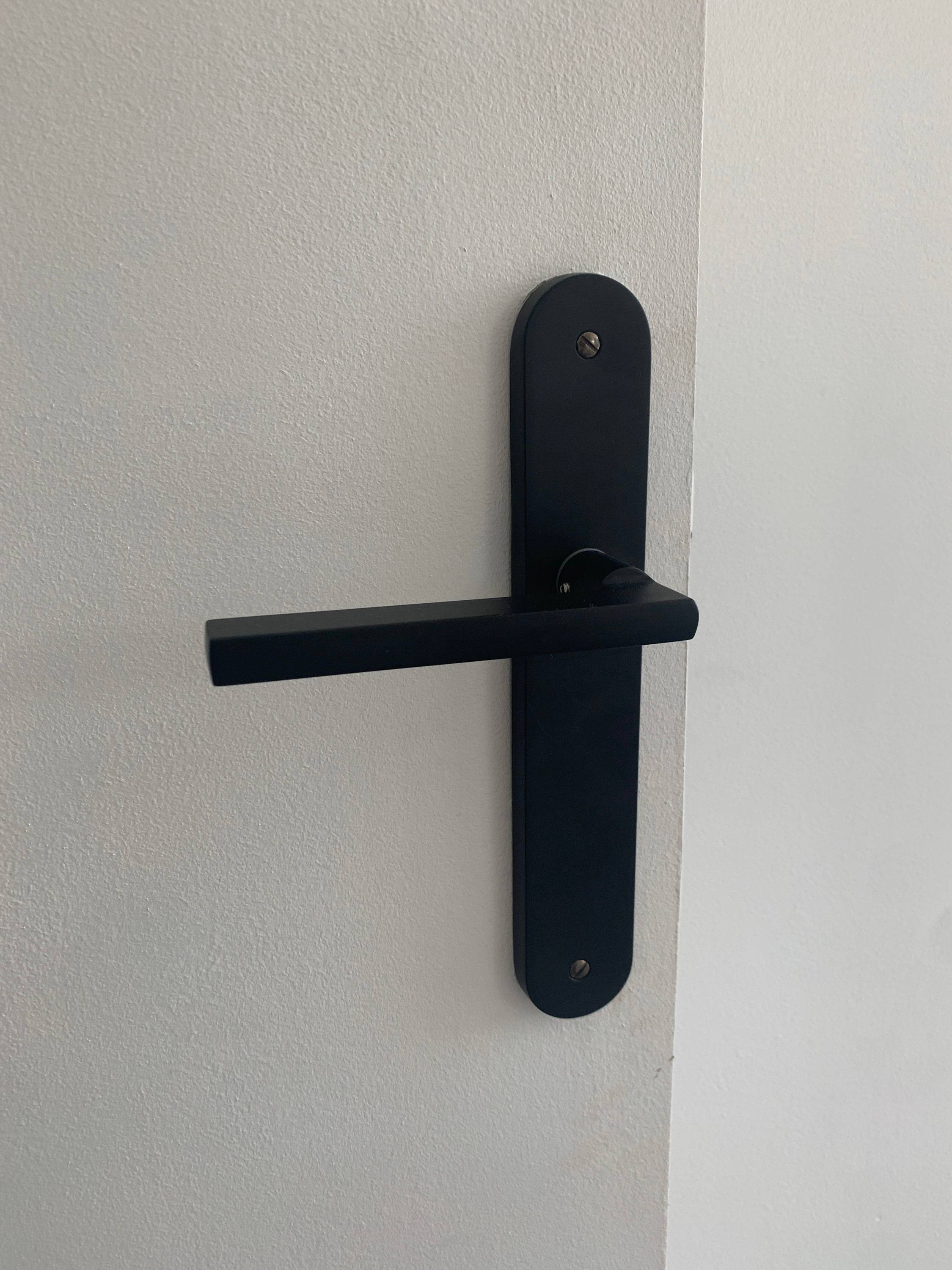 Lot de poignées de porte noires