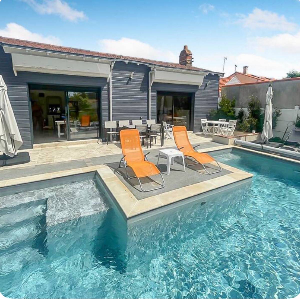 Loue Maison avec piscine Pornic 200m mer et Thalasso, climatisée Pornic - 8 couchages