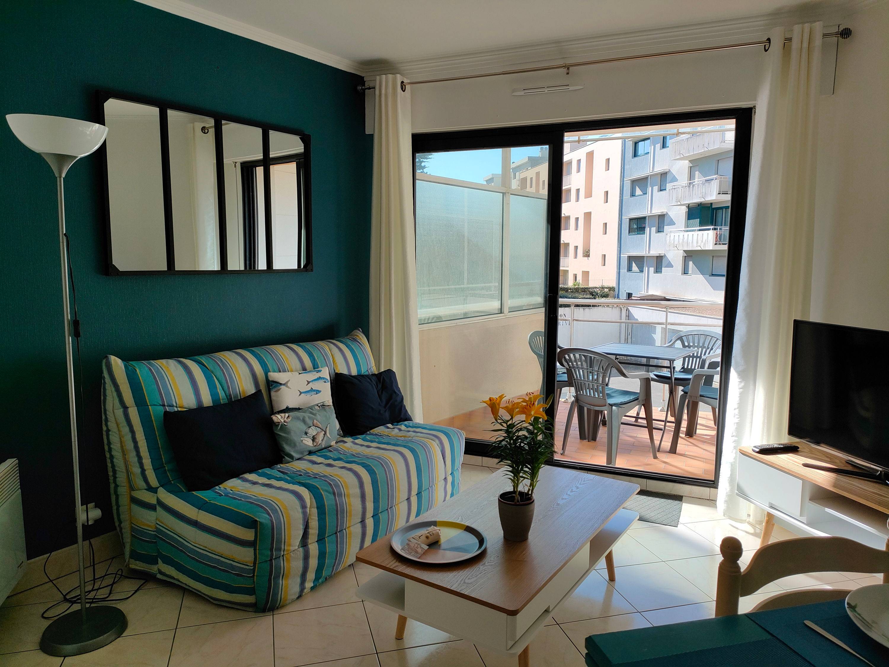 Loue appartement meublé de tourisme 3* T2 vue mer avec garage fermé - 4 couchages - Pornichet - La Baule (44)