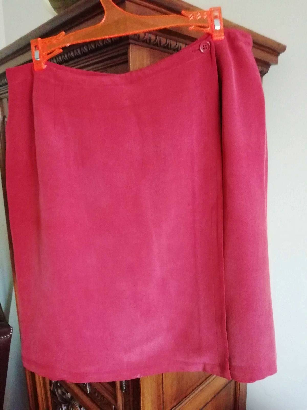 Jupe porte-feuille en soie taille 42