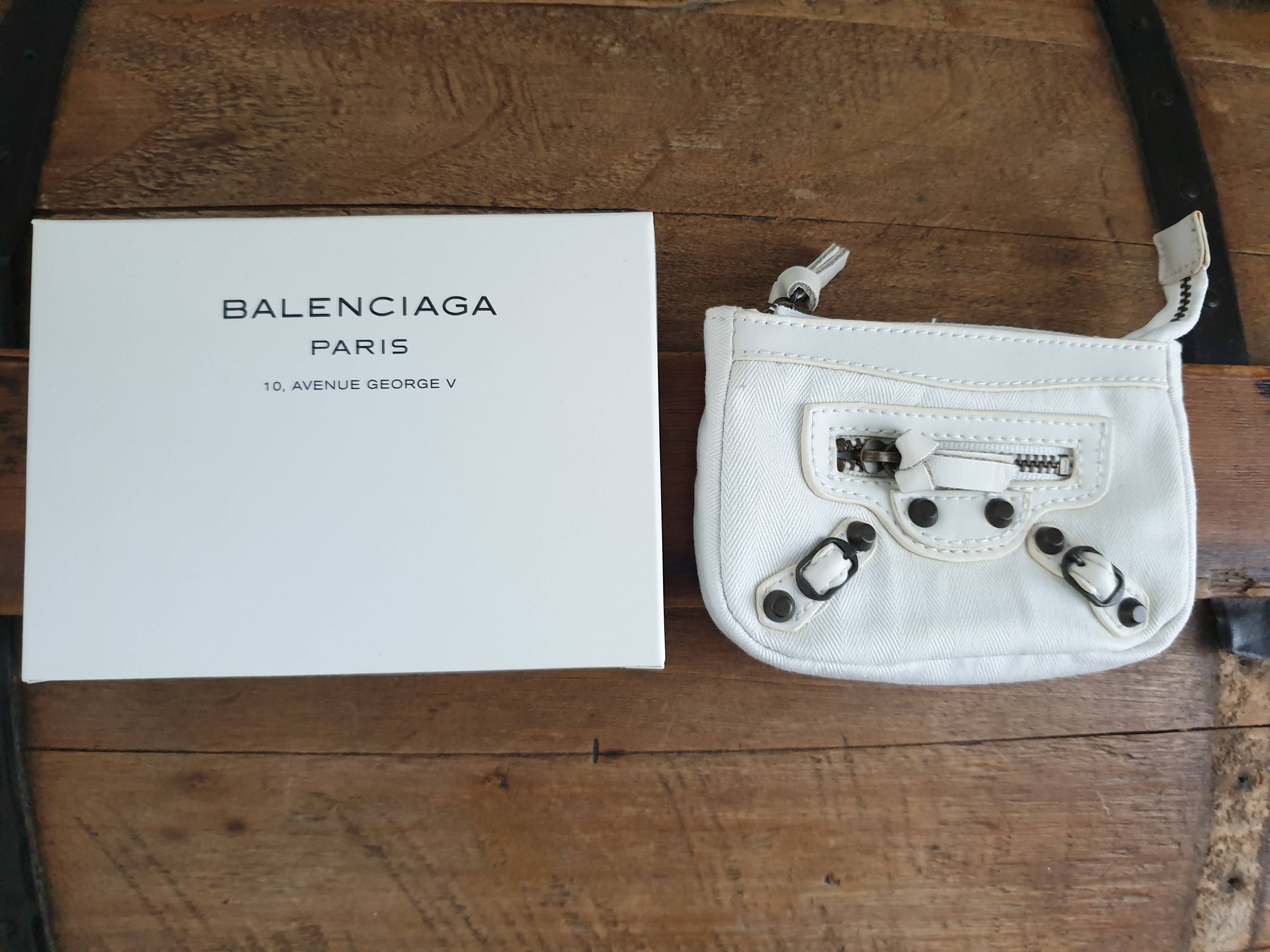 Porte monnaie Balenciaga Paris neuf blanc