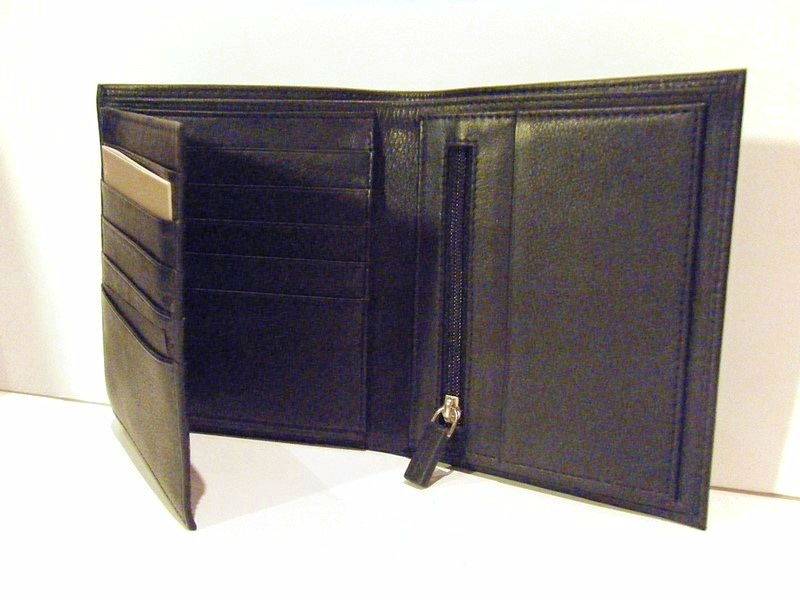 Portefeuille cuir p. Monnaie zip 10 c crédit pc identité LE TANNEUR