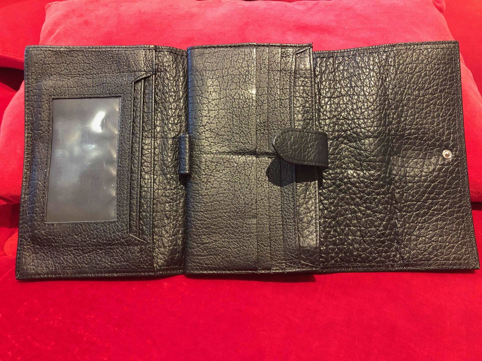 Portefeuille Tout en Un en Cuir Noir RENOUARD