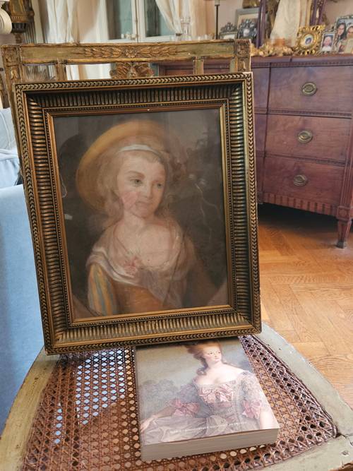 Portrait de Madame Royale ou "Mousseline" au pastel XIXème siècle