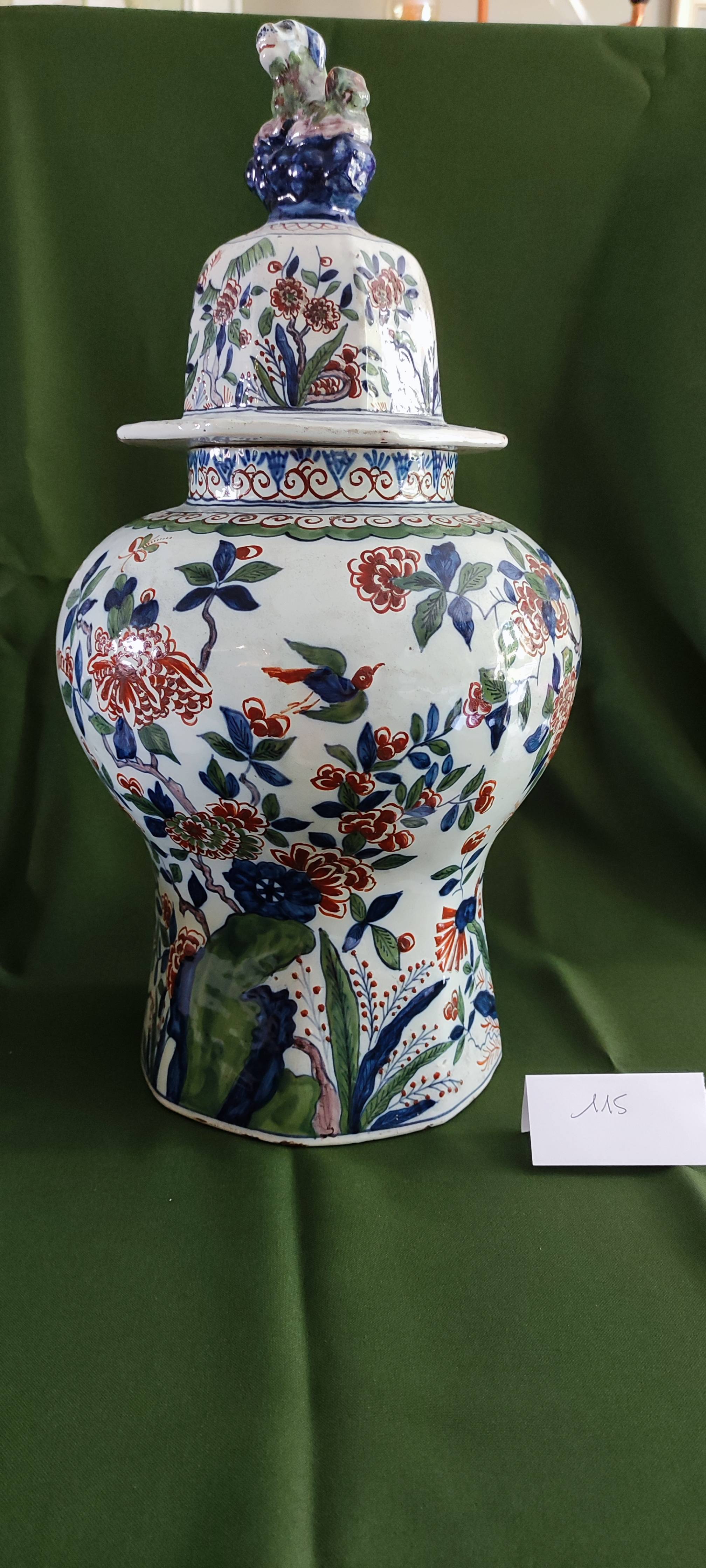 Potiche de Delft, polychrome, Lambertus van Eenhoorn on Gens de