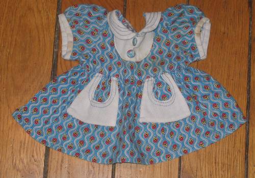 Robe de poupée ancienne - motifs provençaux