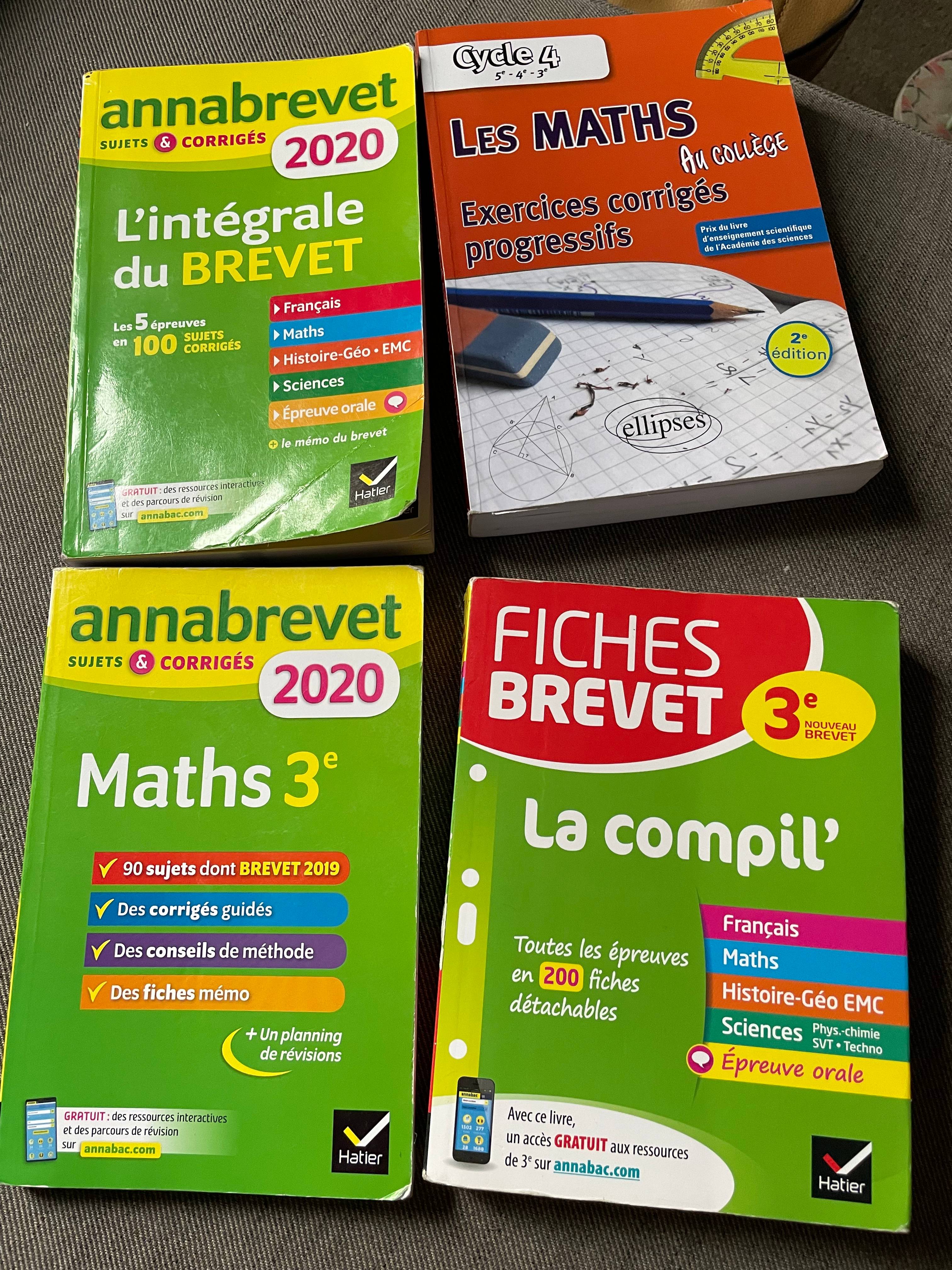 Prepabrevet Math Lot prépa Brevet intégrale et maths sur Gens de Confiance