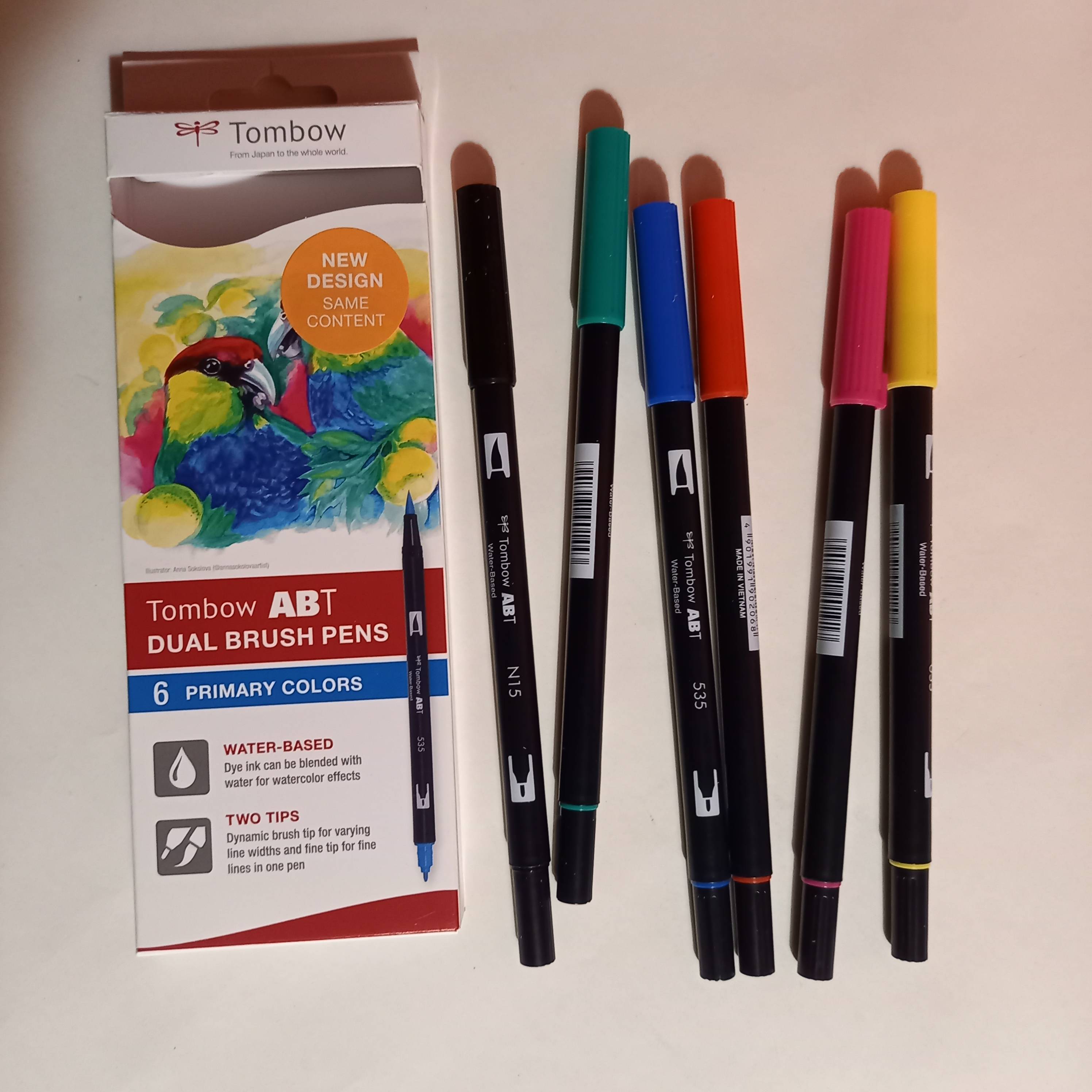 Set 6 Feutres ABT DUAL BRUSH PEN Édition Limitée BIRD Offre Spéciale – Tombow main image 1