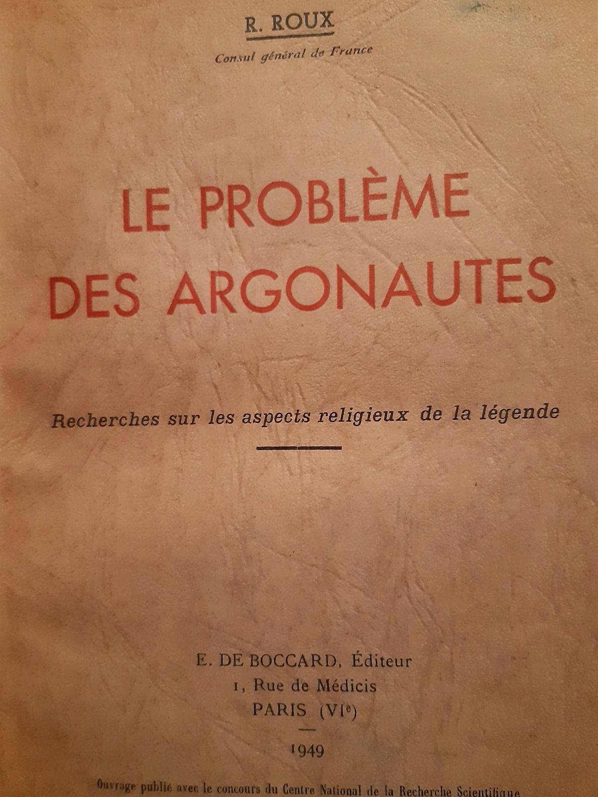 Livres : Le problème des Argonautes, ROUX 1949