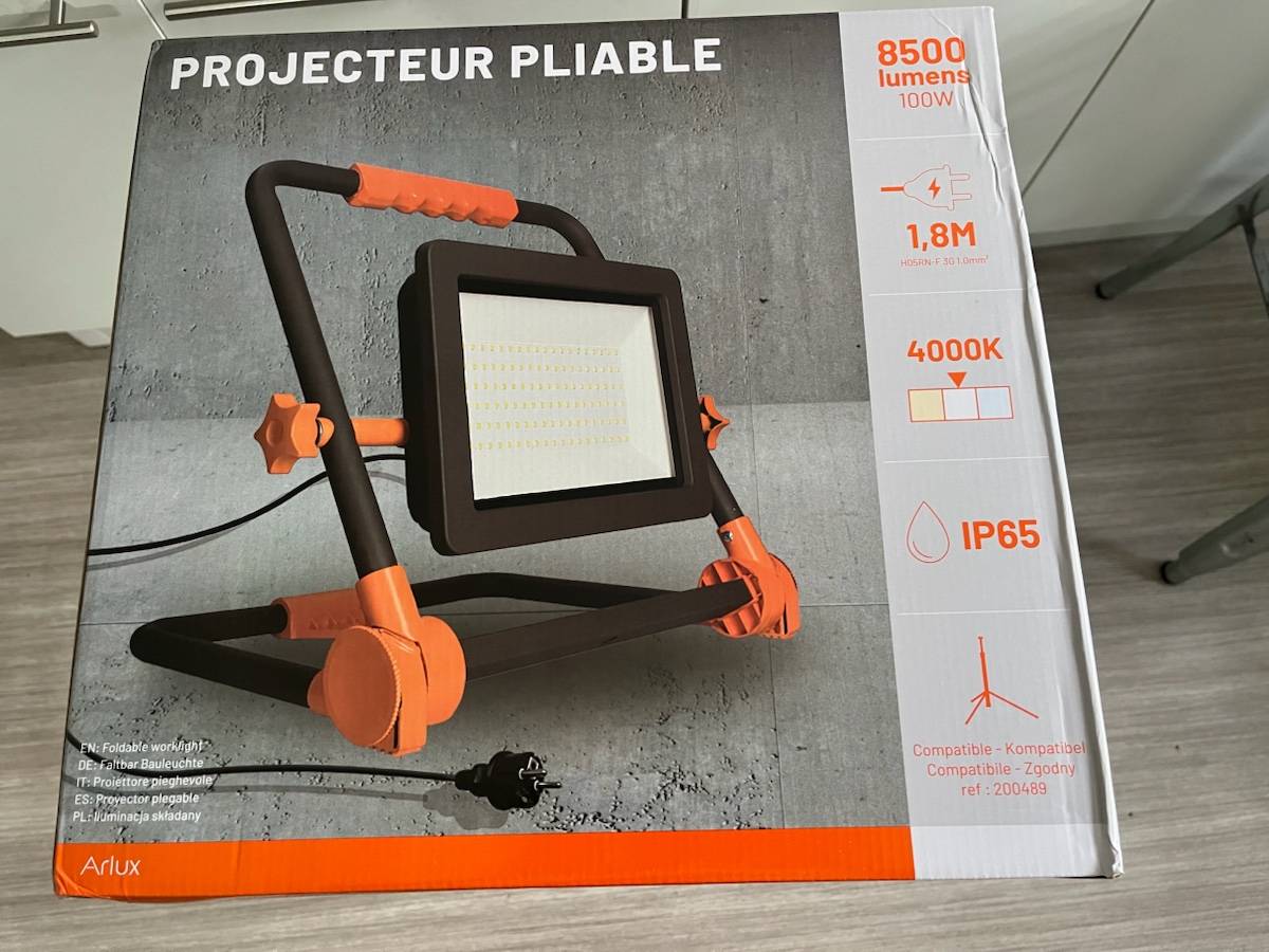 Projecteur de chantier LED Série T 230V 100W 8500lm 4000K - ARLUX 200397