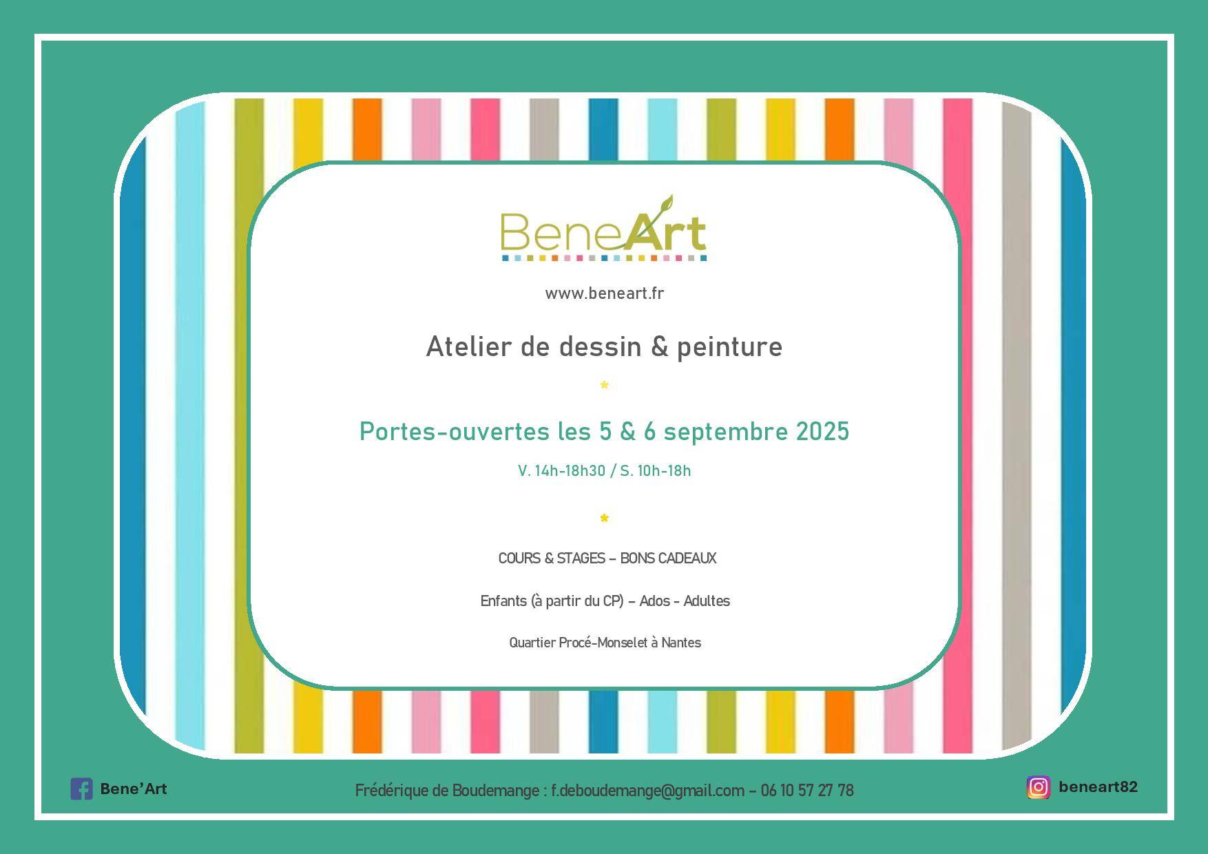 Atelier Bene’Art : cours & stages de dessin et peinture à Nantes
