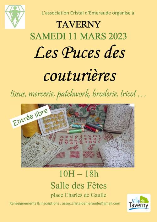 Propose stand pour "Les puces des couturières" samedi 11 mars à Taverny 95