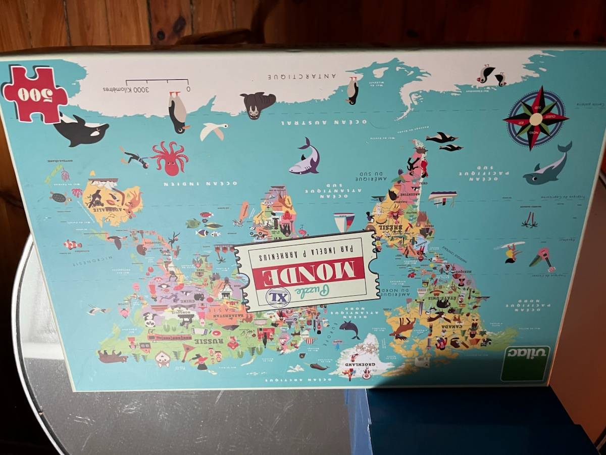 Puzzle carte du monde