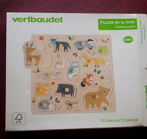 Puzzle de la forêt Vert Baudet, à partir de 10 mois