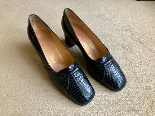 Vends escarpins cuir noir - Pointure 36,5
