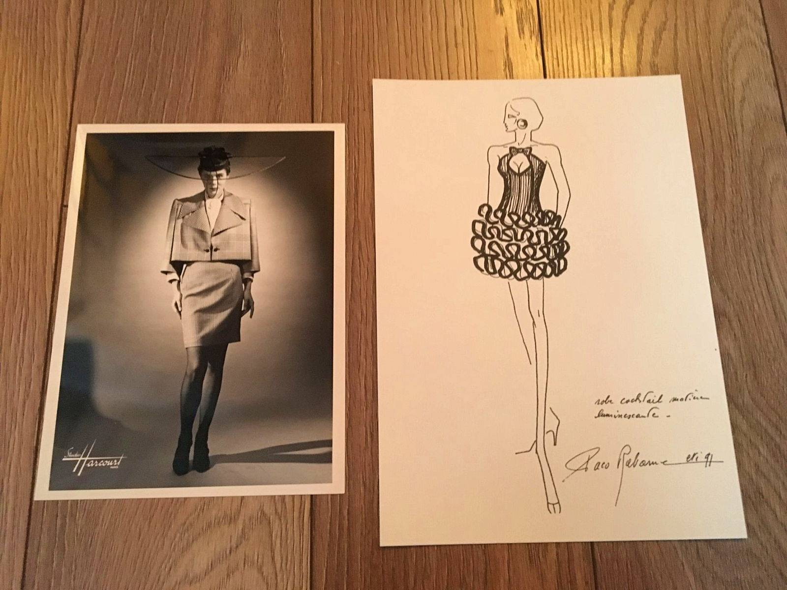 Vends Paco Rabanne : jolie iIllustration et photo originale studio Harcourt