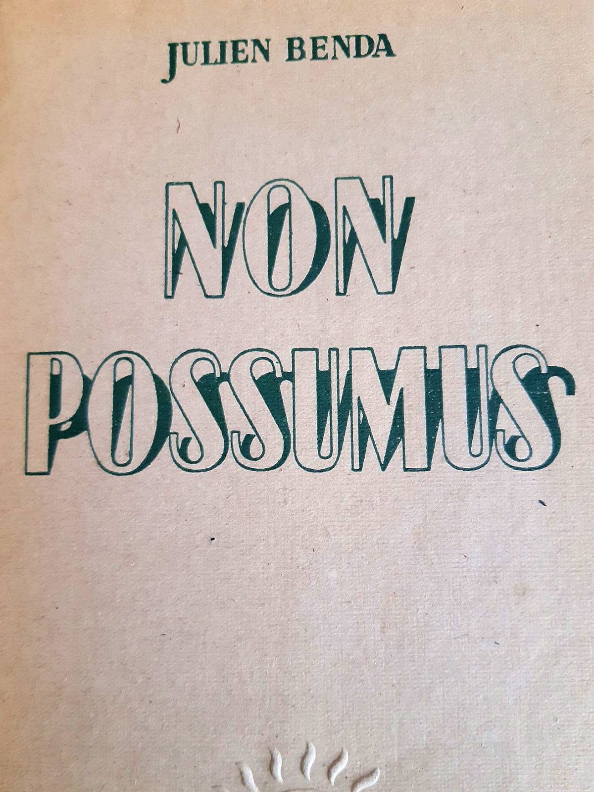 Vends Julien Benda : Non possumus 1946