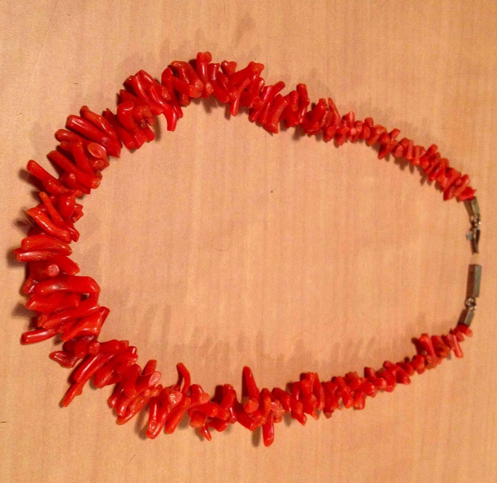 Collier Ancien En Corail Rose - Bijou Vintage Bon état | Parure Ancienne Sans Marque